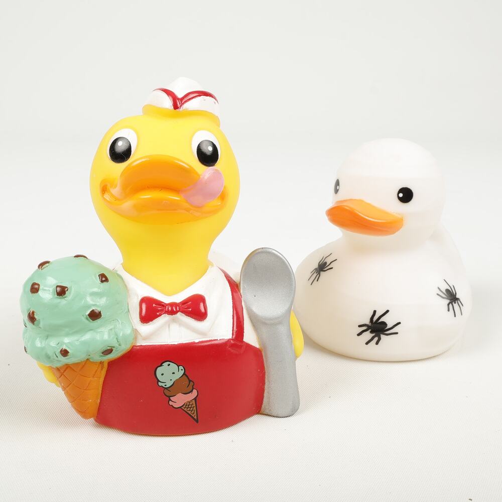 Pair of Rubber Ducks Chip 1st Edition CelebriDucks Halloween Mummy Spiders